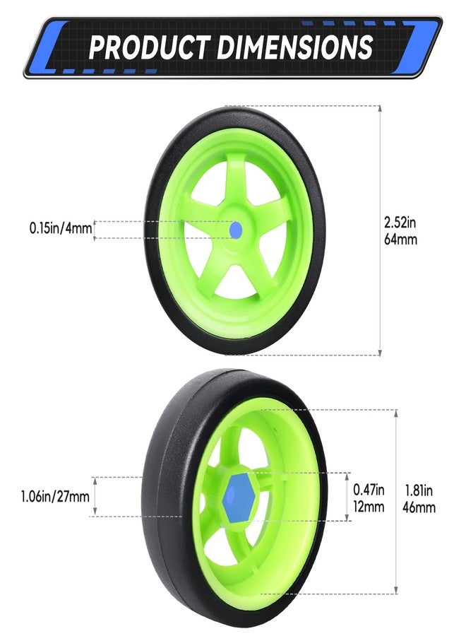 AllinRC 1/10 RC Drift Tires and Wheels 12mm Hex Hard Tyre for RC Drifting Car, Also Fit 1/12 1/14 1/16 Scale Models, Set of 4 - Image 2